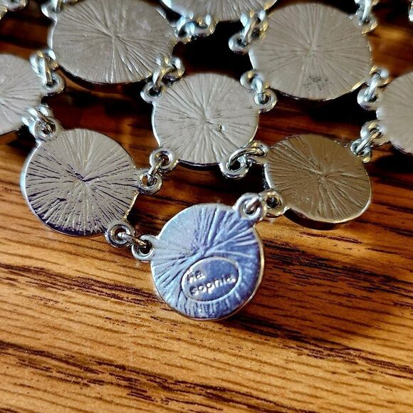 LIA SOPHIA "Keku" Black Faceted Pyramid Statement Necklace WEDDING READY - Picture 7 of 12